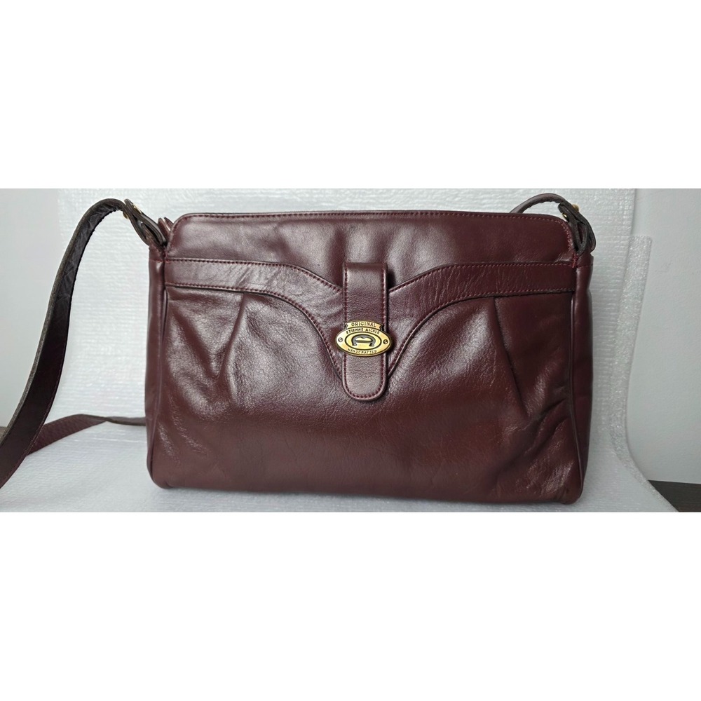 Vintage Etienne Aigner Leather Crossbody Shoulder Bag Purse‎ Handkrafted
